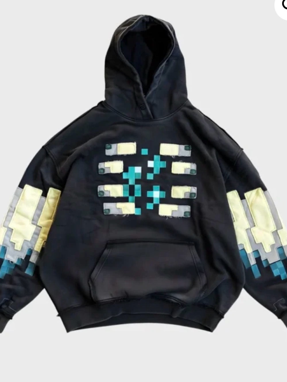 Very Cool x Minecraft Collab The Warden Black Hoodie UNISEX